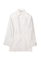 VOID MINI SHIRT DRESS | WHITE