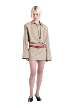 VOID MINI SHIRT DRESS | SLATE GREEN