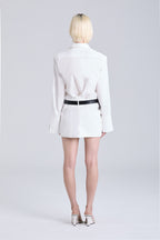 VOID MINI SHIRT DRESS | WHITE