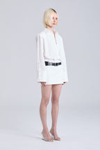 VOID MINI SHIRT DRESS | WHITE