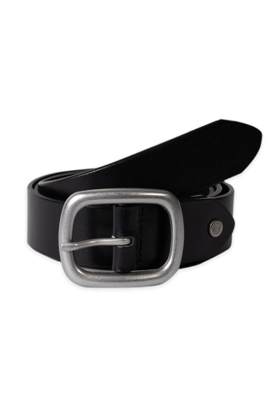 WIRE LEATHER BELT | BLACK