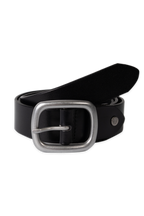 WIRE LEATHER BELT | BLACK