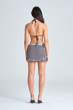 OZRA WRAP SKIRT | SMOKE