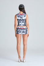 TRANCE SWIM TRUNK  | LACE PRINT