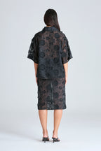 IVY LACE BOWLER SHIRT | BLACK