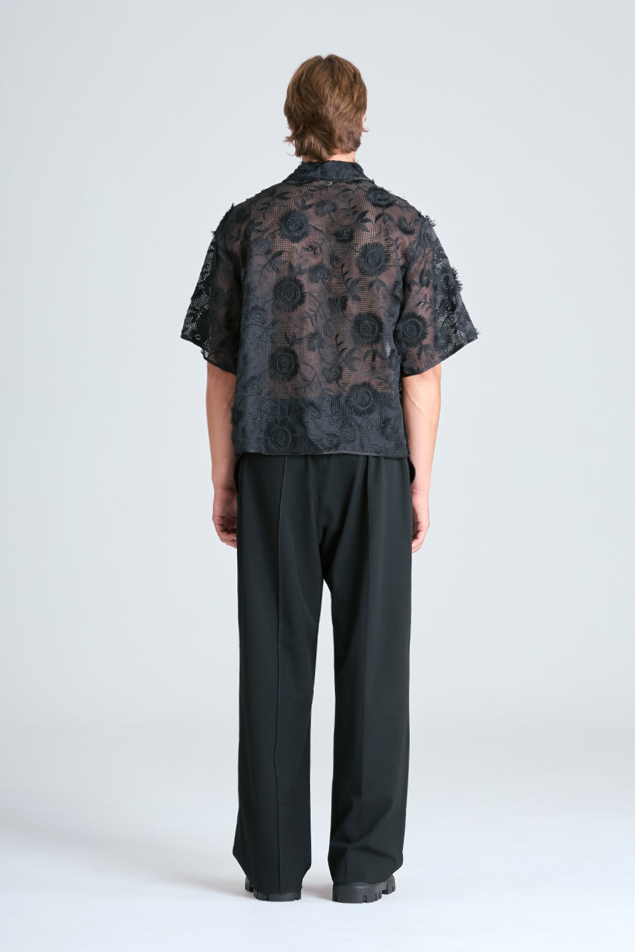 IVY LACE BOWLER SHIRT | BLACK