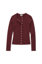 BLOOD SNAP CARDI TOP | DEEP BURG