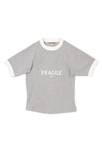 FRAGILE BABY TEE | GREY MARL