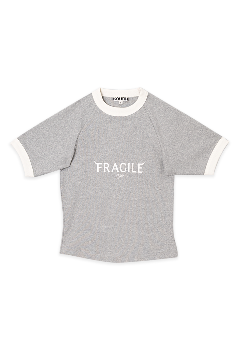 FRAGILE BABY TEE | GREY MARL