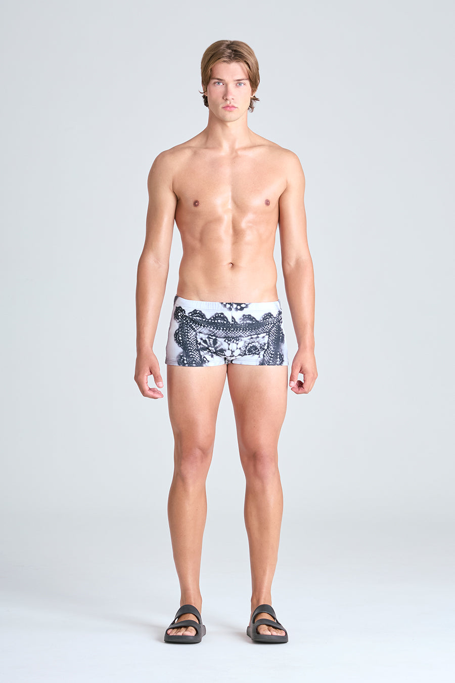 TRANCE SWIM TRUNK  | LACE PRINT
