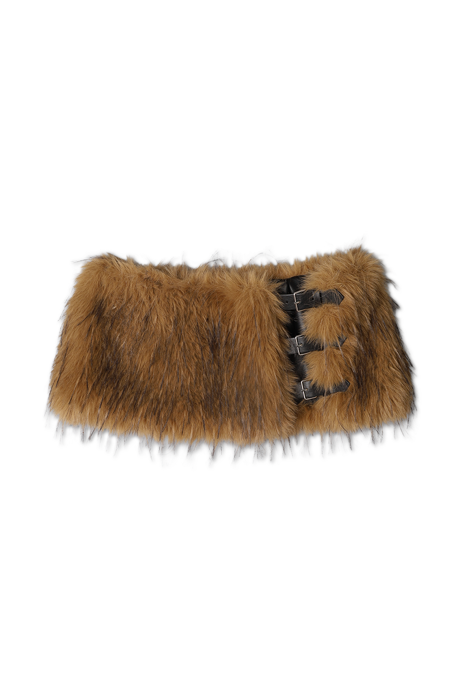 SECTOR FAUX FUR BELT SKIRT | TAN