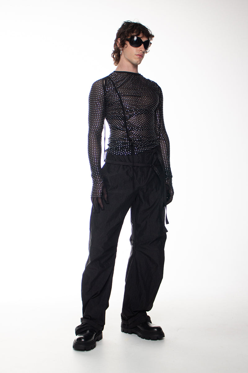 GALACTIC CRYSTAL TOP | BLACK/CRYSTAL