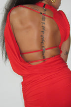 VORTEX MINI DRESS  | RED