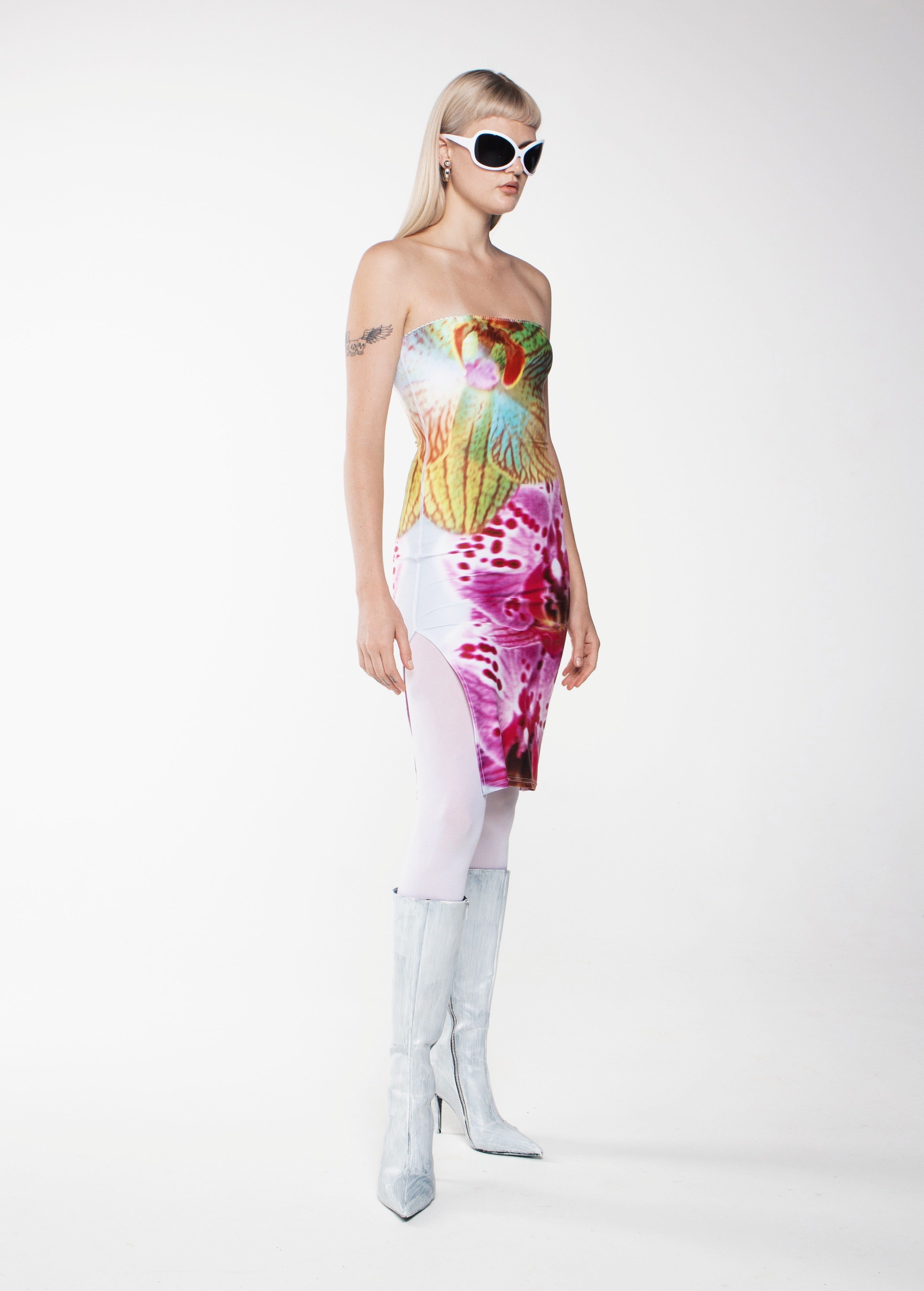 ORCHID TUBE DRESS | ORCHID PRINT
