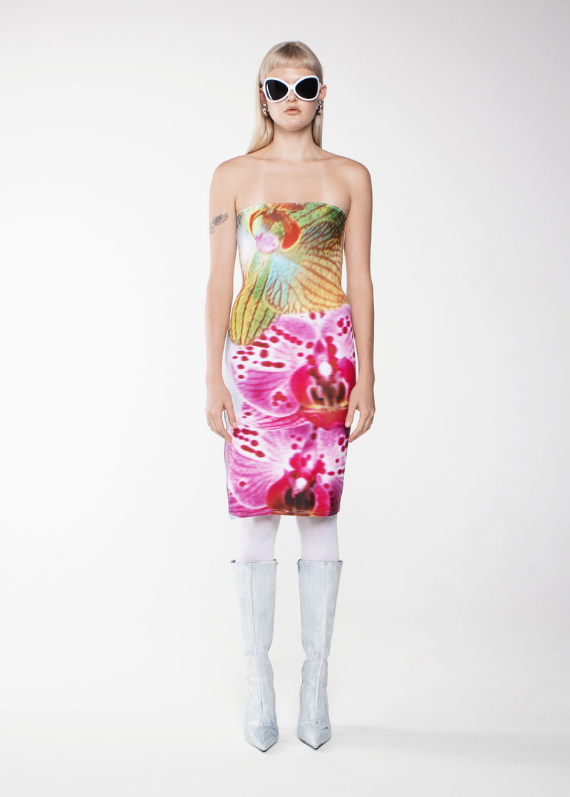 ORCHID TUBE DRESS | ORCHID PRINT