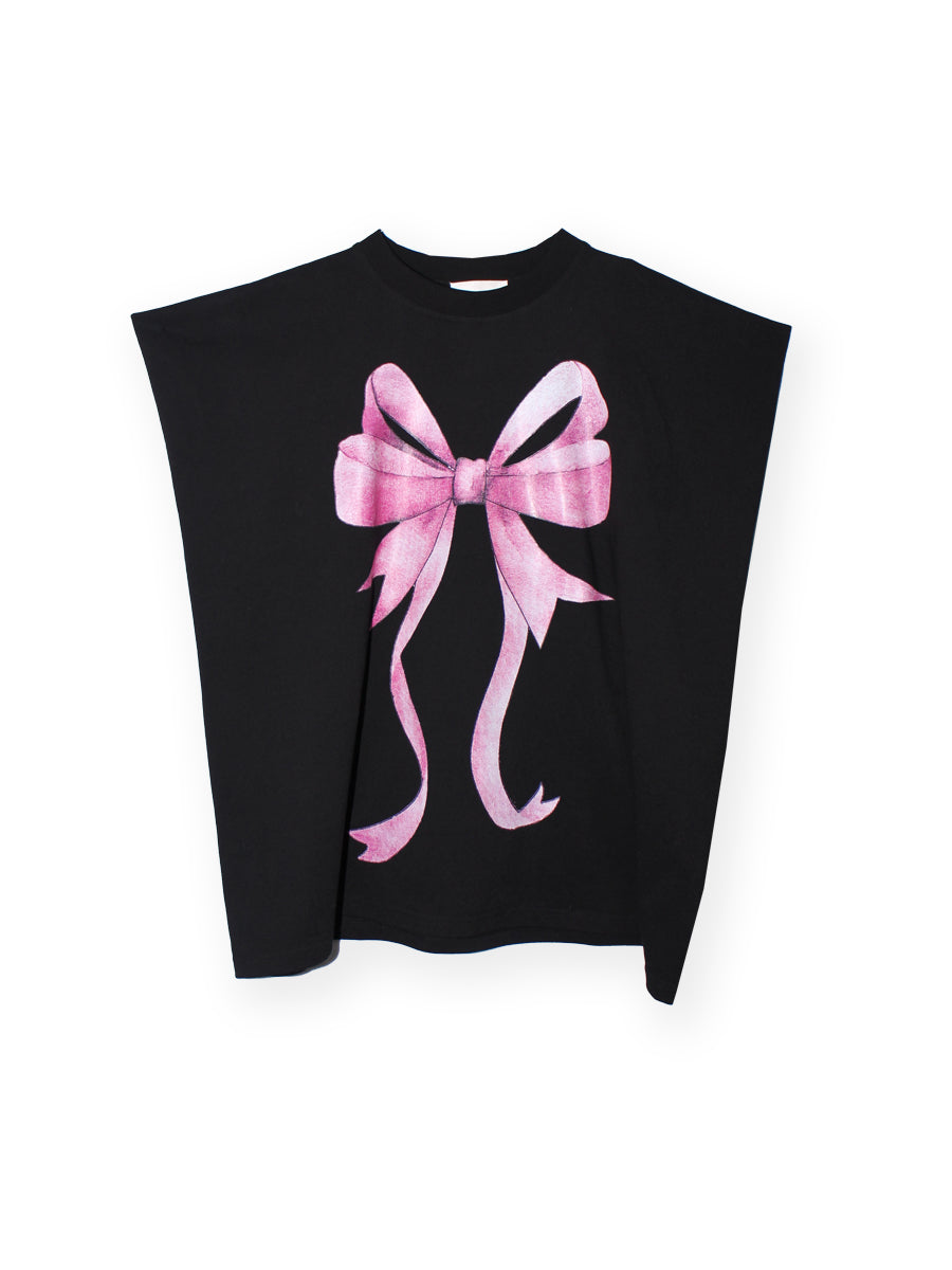 KOURH BOW TEE | BLACK