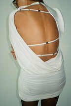 VORTEX MINI DRESS | IVORY