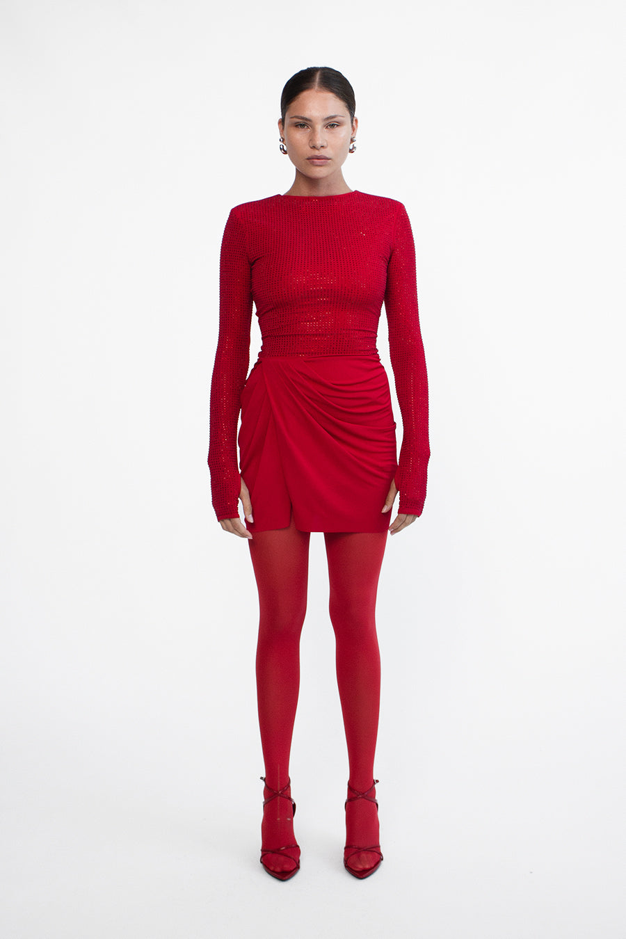 MANTA MINI DRESS | RED