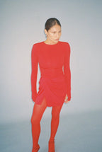 MANTA MINI DRESS | RED