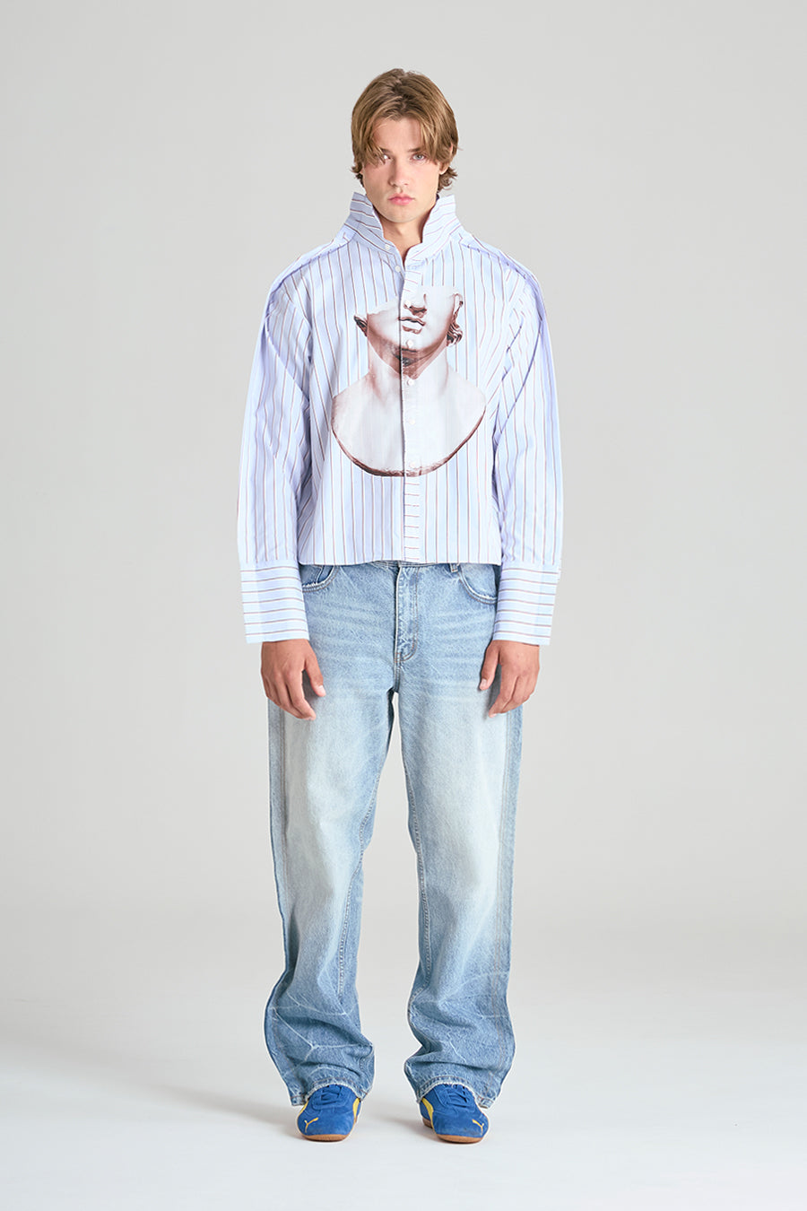 MARBLE SHIRT | BLUE STRIPE