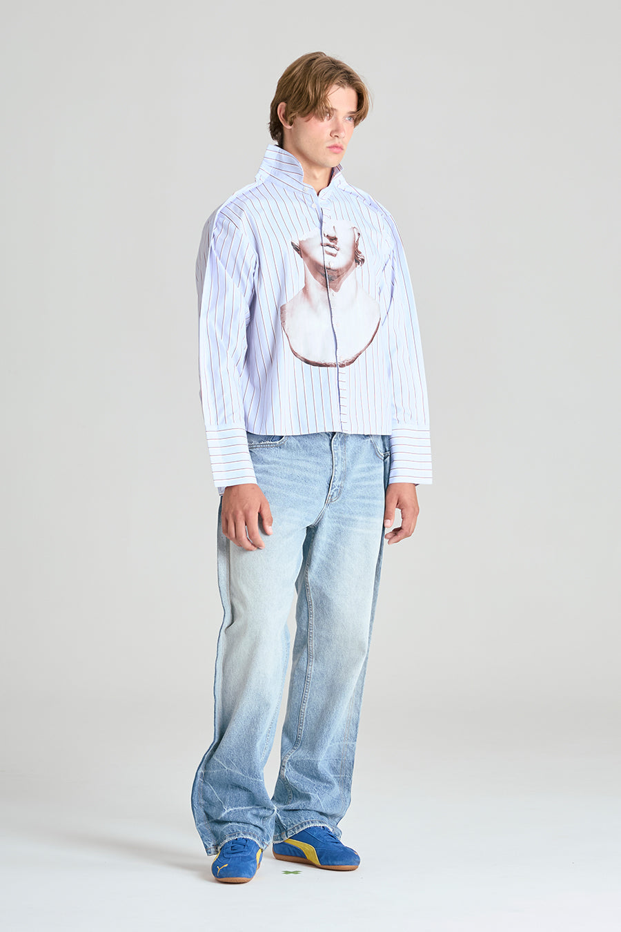 MARBLE SHIRT | BLUE STRIPE