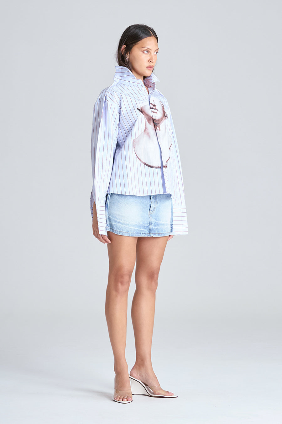 MARBLE SHIRT | BLUE STRIPE