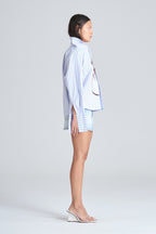 MARBLE SHIRT | BLUE STRIPE