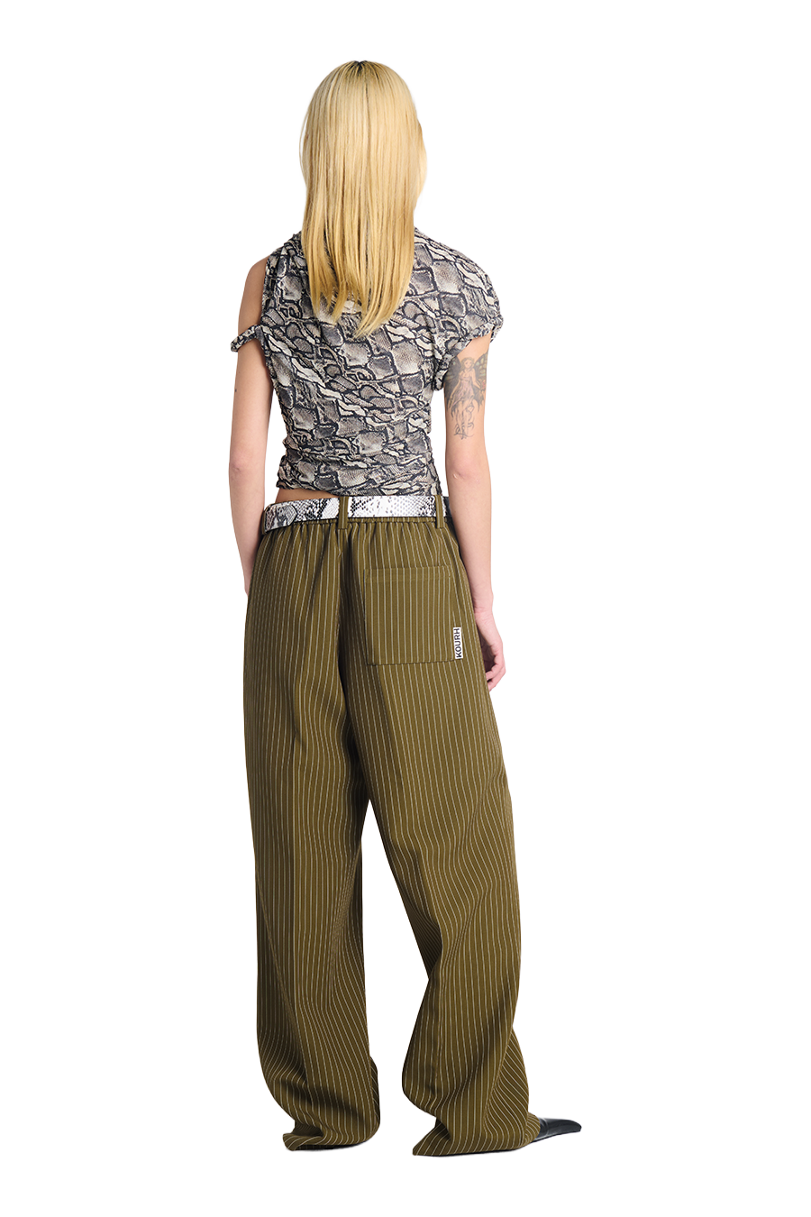 NOCTURNA PANT | OLIVE/WHT