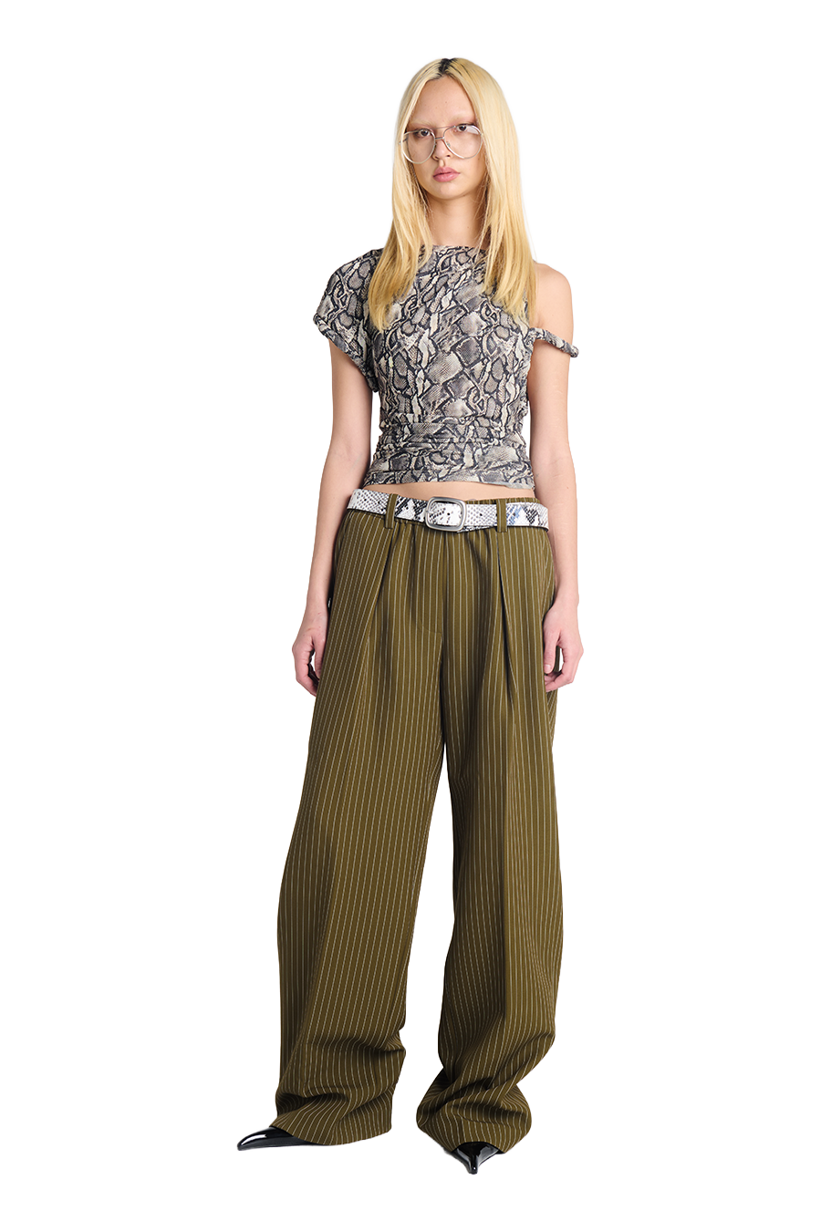 NOCTURNA PANT | OLIVE/WHT