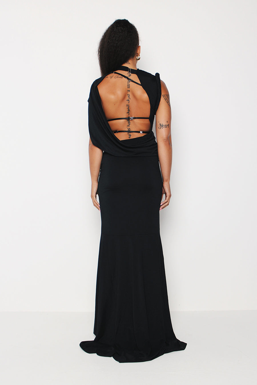 NEON MAXI DRESS | BLACK - KOURH NEON MAXI DRESS | BLACK - KOURH