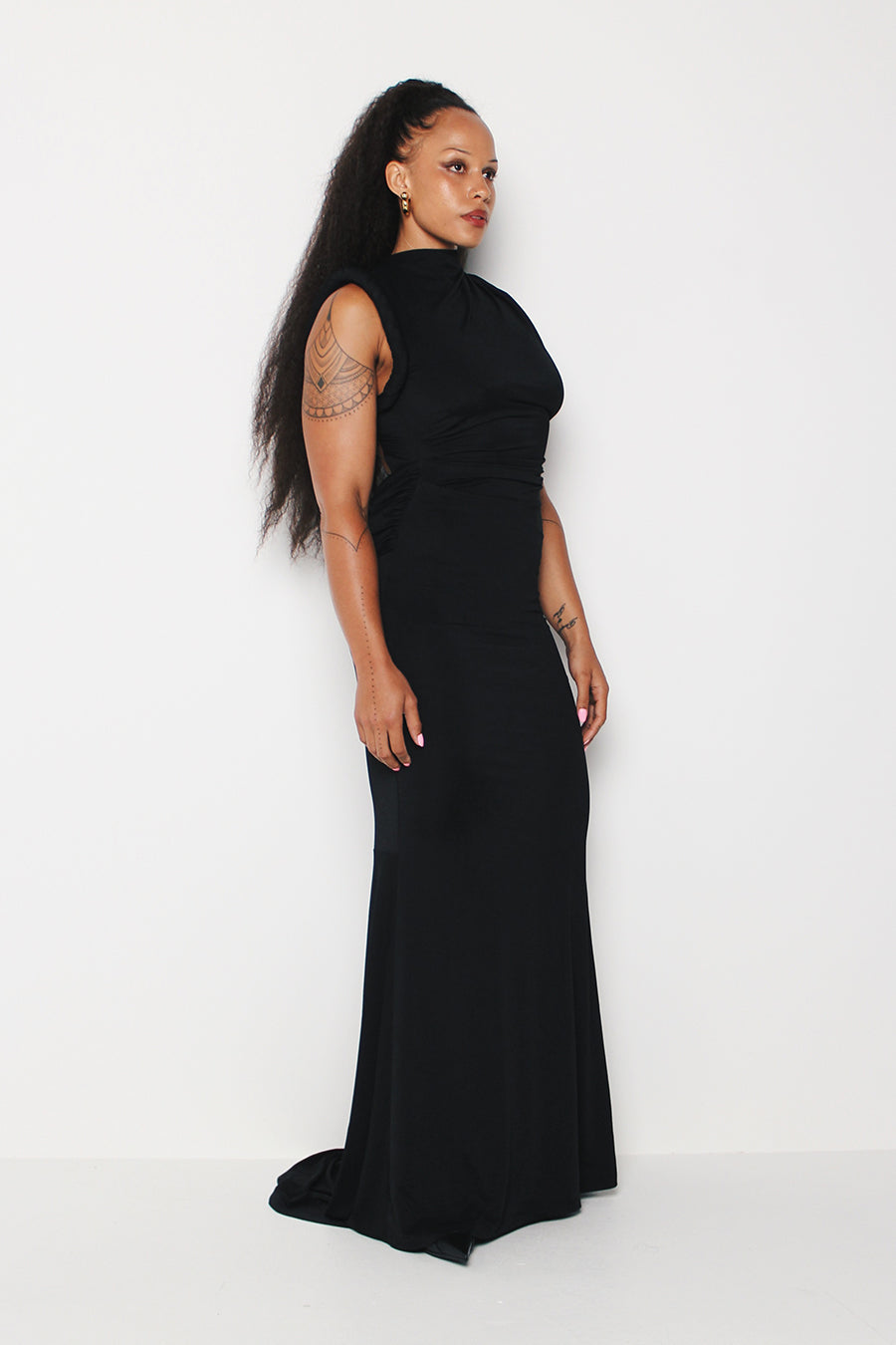 NEON MAXI DRESS | BLACK