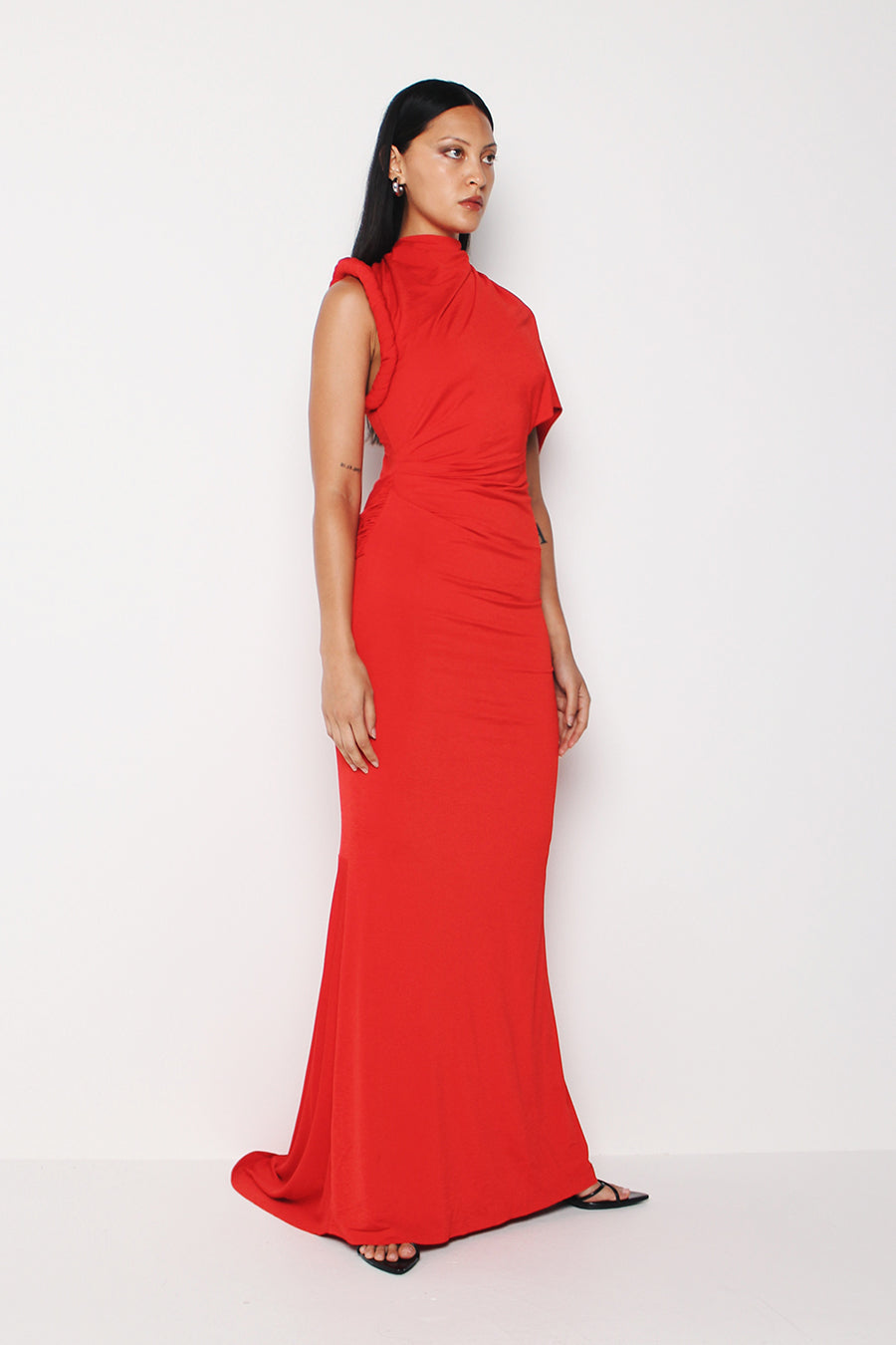 NEON MAXI DRESS | RED