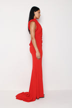 NEON MAXI DRESS | RED