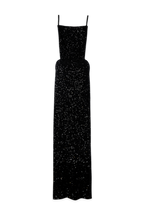 OBELISK MAXI DRESS | BLACK SEQUIN