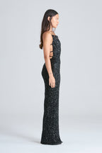 OBELISK MAXI DRESS | BLACK SEQUIN