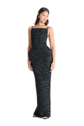 OBELISK MAXI DRESS | BLACK SEQUIN