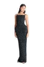 OBELISK MAXI DRESS | BLACK SEQUIN