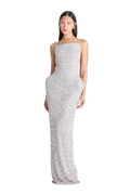OBELISK MAXI DRESS | OYSTER SEQUIN
