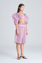 PORTRAIT TOP | RED CHECK