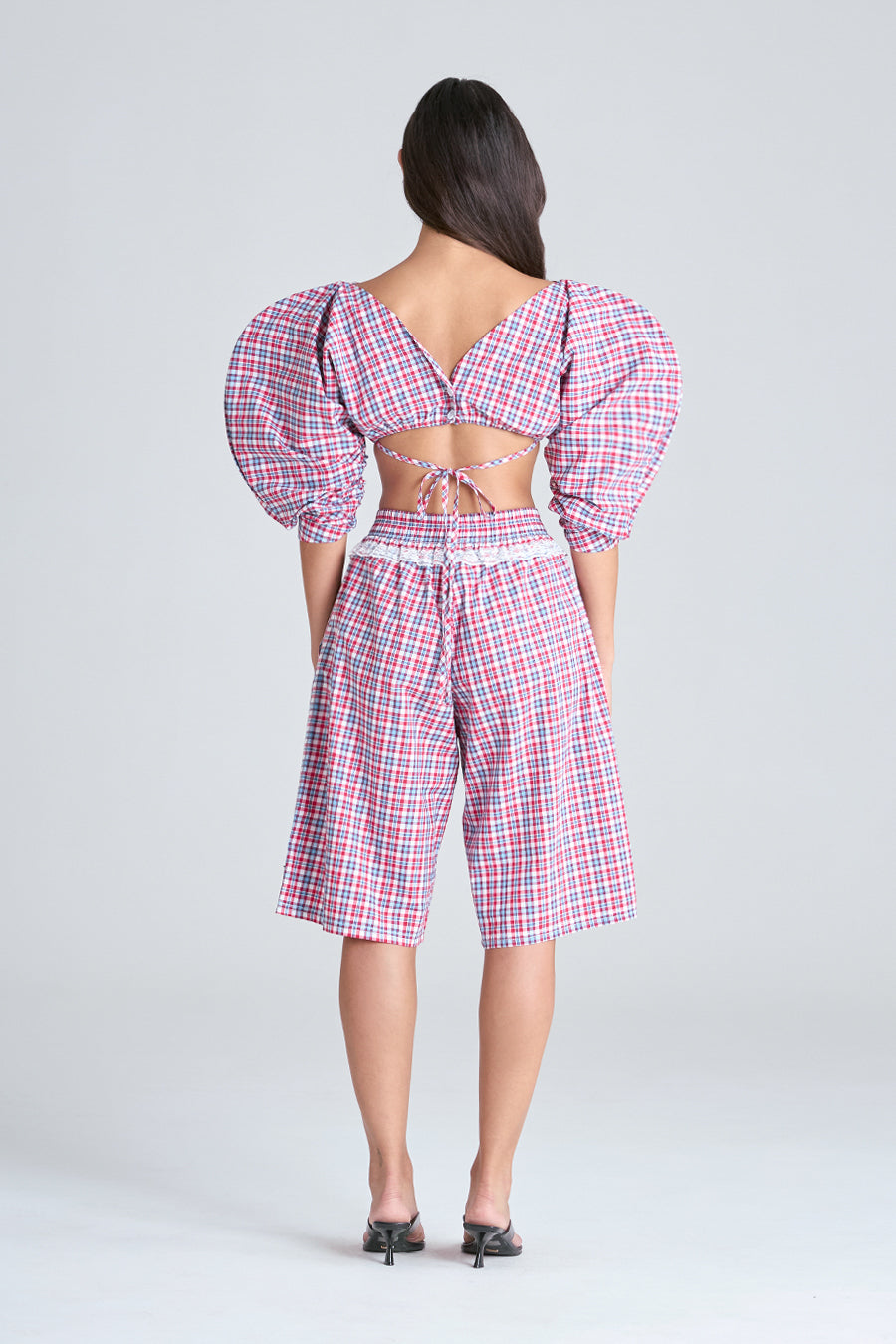 PORTRAIT TOP | RED CHECK