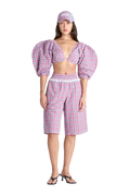 PORTRAIT TOP | RED CHECK