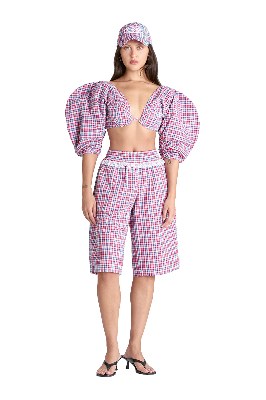 PORTRAIT TOP | RED CHECK