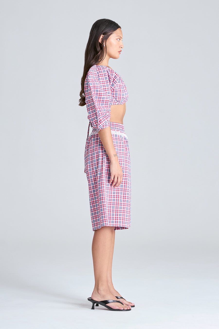 PORTRAIT TOP | RED CHECK
