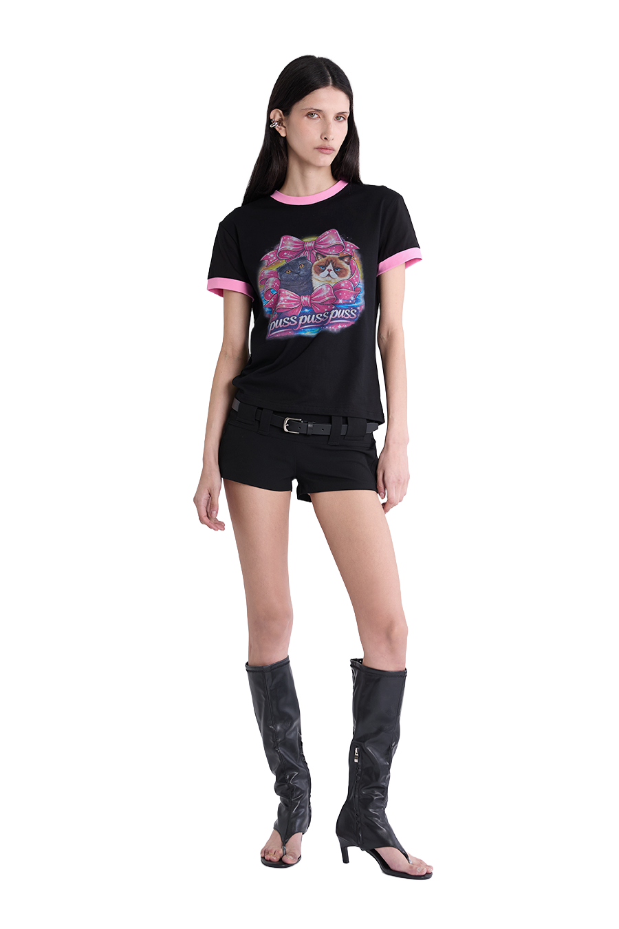 PUSS PUSS BABY TEE | BLACK