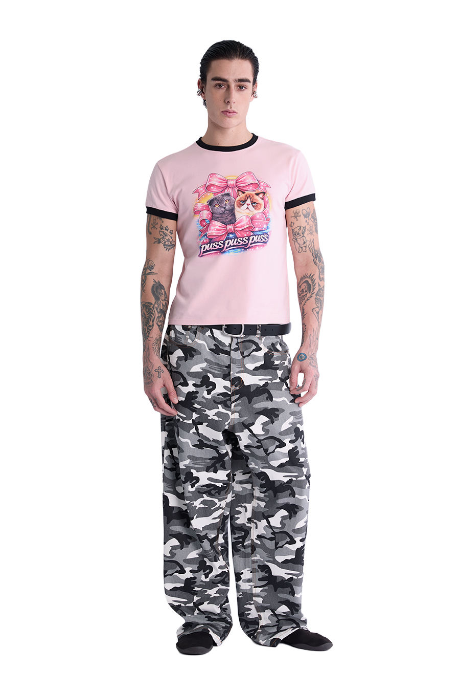 PUSS PUSS BABY TEE | ORCHID PINK