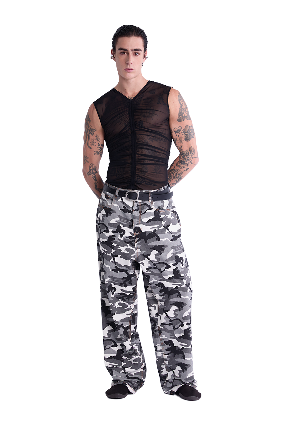GRACIE MESH TANK | BLACK