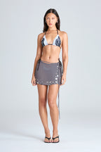 OZRA WRAP SKIRT | SMOKE