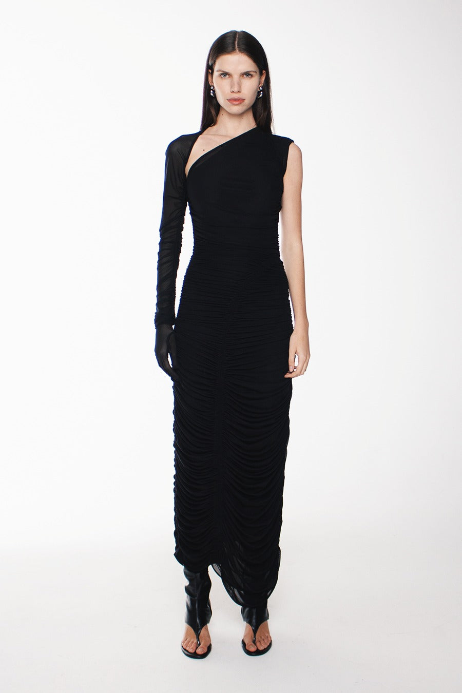 PRIMNOA MIDI DRESS | BLACK