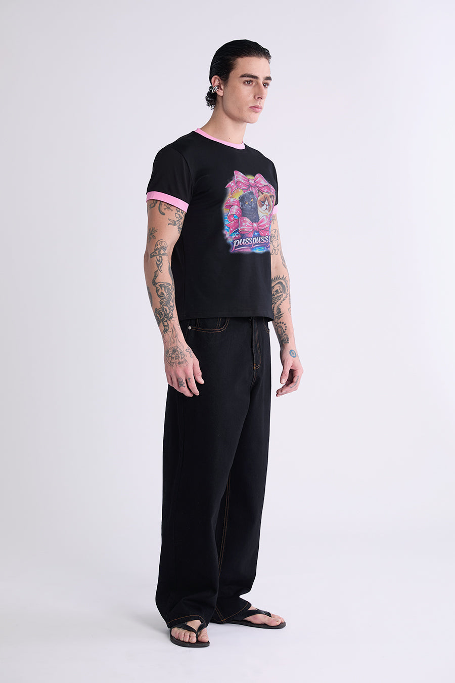 PUSS PUSS BABY TEE | BLACK