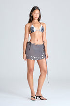 OZRA WRAP SKIRT | SMOKE